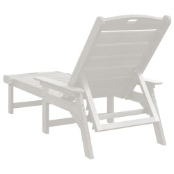 Transat 2 pcs Blanc 195,5 x 53 x 98,5 cm Polyéthylène 514812514812