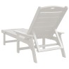 Transat 2 pcs Blanc 195,5 x 53 x 98,5 cm Polyéthylène 514812514812
