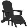 Chaise de jardin 3 pcs Noir Polyéthylène 514814514814