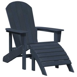 Chaise de jardin 3 pcs Bleu marine Polyéthylène 514815514815