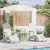 Chaise de jardin 3 pcs Blanc Polyéthylène 514816514816