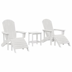 Chaise de jardin 3 pcs Blanc Polyéthylène 514816514816