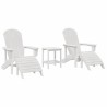 Chaise de jardin 3 pcs Blanc Polyéthylène 514816514816