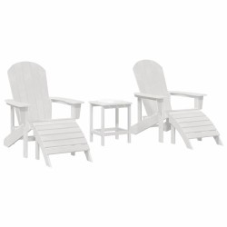Chaise de jardin 3 pcs Blanc Polyéthylène 514816514816