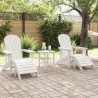 Chaise de jardin 3 pcs Blanc Polyéthylène 514816514816