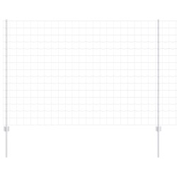 Clôture avec poteau Argenté 1,6 x 10 m Acier 514821514821
