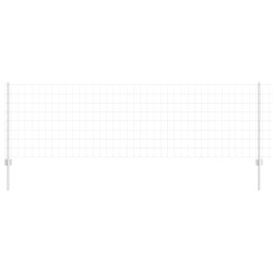 Clôture avec poteau Argenté 0,8 x 10 m Acier 514824514824