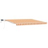 Auvent Rétractable avec jaune et orange 400 ×300 cm tissu 514834514834