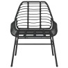 Ensemble à manger de jardin 5 pcs noir résine tressée verre 514839514839
