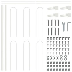 Clôture de jardin 8 pcs Blanc 13,6 x 0,6 m 514840514840