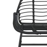 Ensemble à manger de jardin 5 pcs noir résine tressée verre 514842514842