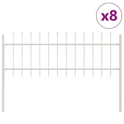 Clôture de jardin 8 pcs Blanc 13,6 x 0,6 m 514863514863