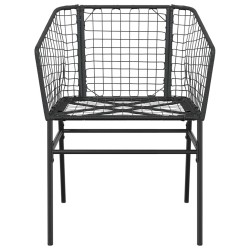 Ensemble à manger de jardin 5 pcs noir résine tressée verre 514873514873