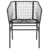 Ensemble à manger de jardin 5 pcs noir résine tressée verre 514873514873
