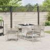 Ensemble de salle à manger pour jardin 5 pcs Gris clair 514885514885