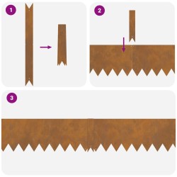 Bordure de Pelouse 50 pcs Marron 100 x 0.05 x 20 cm 514892514892