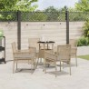 Ensemble de salle à manger pour jardin 5 pcs Beige polyrotin 514894514894