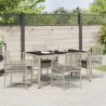 Ensemble de salle à manger pour jardin 5 pcs Gris clair 514895514895
