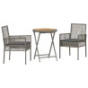 Ensemble bistro de jardin 3 pcs Gris polyrotin 514898514898