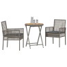 Ensemble bistro de jardin 3 pcs Gris polyrotin 514898514898