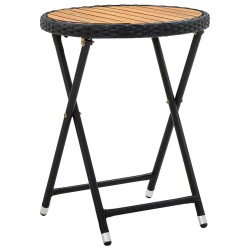 Ensemble bistro de jardin 3 pcs Noir polyrotin 514902514902