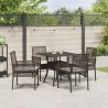 Ensemble de salle à manger pour jardin 5 pcs Marron polyrotin 514912514912