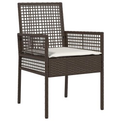 Ensemble de salle à manger pour jardin 5 pcs Marron polyrotin 514918514918