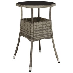 Ensemble de salle à manger pour jardin 5 pcs Gris polyrotin 514920514920