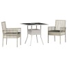 Ensemble de salle à manger pour jardin 3 pcs Gris clair 514923514923