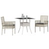 Ensemble de salle à manger pour jardin 3 pcs Gris clair 514923514923