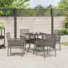 Ensemble de salle à manger pour jardin 5 pcs Gris polyrotin 514925514925
