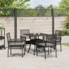 Ensemble de salle à manger pour jardin 5 pcs Noir polyrotin 514927514927