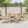 Ensemble de salle à manger pour jardin 5 pcs Beige polyrotin 514929514929