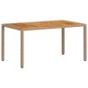 Ensemble de salle à manger pour jardin 5 pcs Beige polyrotin 514929514929