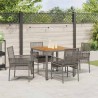 Ensemble de salle à manger pour jardin 5 pcs Gris polyrotin 514932514932
