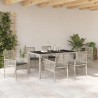 Ensemble de salle à manger pour jardin 7 pcs Gris clair 514933514933