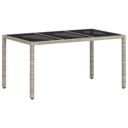 Ensemble de salle à manger pour jardin 7 pcs Gris clair 514933514933