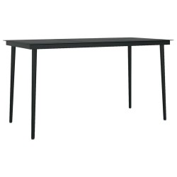 Ensemble à manger de jardin et coussins 5 pcs noir rotin verre 514948514948
