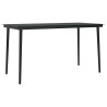 Ensemble à manger de jardin et coussins 5 pcs noir rotin verre 514948514948