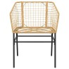 Ensemble à manger jardin 5pcs marron poly rotin verre 514949514949
