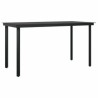 Ensemble à manger jardin 5pcs marron poly rotin verre 514958514958