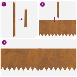 Bordure de Pelouse 50 pcs Rouillé 100 x 0,05 x 30 cm 514975514975