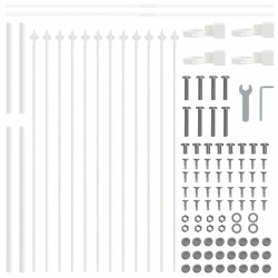 Clôture de jardin 7 pcs Blanc 11,9 x 0,8 m 514997514997