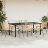 Ensemble à manger jardin 7pcs marron rpoly otin verre 515027515027