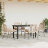 Ensemble à manger jardin coussins 5pcs marron poly rotin verre 515038515038