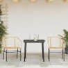 Ensemble à manger de jardin 3pcs marron résine tressée verre 515043515043