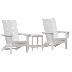 Chaise de jardin 3 pcs Blanc 80.5 x 74.5 x 92 cm Polyéthylène 515046515046