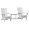 Chaise de jardin 3 pcs Blanc 80.5 x 74.5 x 92 cm Polyéthylène 515046515046