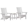 Chaise de jardin 3 pcs Blanc 80.5 x 74.5 x 92 cm Polyéthylène 515046515046