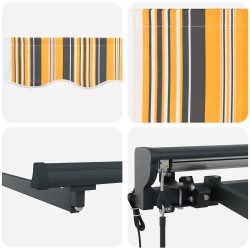 Cadre d'auvent Jaune et Gris 400 × 300 cm 515047515047